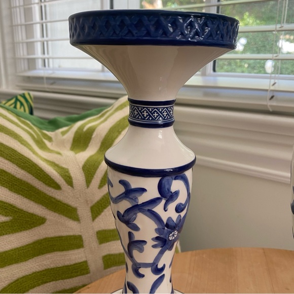 Ralph Lauren Mandarin Blue Candlesticks - Picture 6 of 8